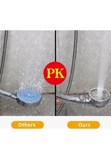 Ulzyvf 3 Fonksiyonlu Basınçlı Duş Başlığı - 360 Dönebilir, Su Durdurma Özellikli, Pratik Diğer