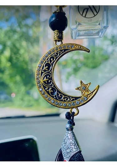 Avtosop 61 Ayna İçin Yarım Ay Müslüman Kolye Arabanın İçinde Aksesuar Seti 411876763
