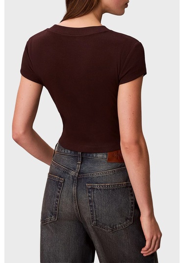 Calvin Klein Bayan T Shirt Lv047ab802 2e8 Bordo Bordo