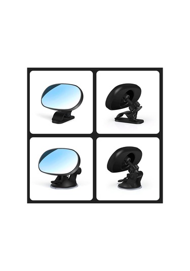 Seametal Araba İç Ayna Bebek Aynaları Pano Vantuz Ön Cam Güneşlik Plaka Klipleri Yardımcı Dikiz Aynası Gözlemleyin Clamp Oval