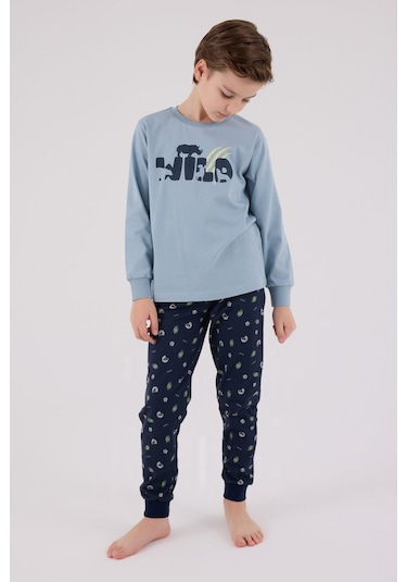 Rolypoly Erkek Çocuk Yeşil Pijama Takımı Rp3683-c-v2