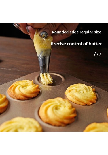 Yuntech01 Ev Fırıncıları İçin 15'li Altın Kaplama Pasta Kalıbı - Makaron, Kek, Kakao Gevrekleri İçin Anti Yapışkan, Dayanıklı, Pratik Kullanim Diğer