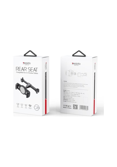 Sones Yesido C29 Araç Arka Koltuk Tablet Tutucu Siyah