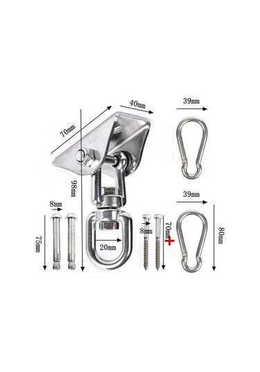 Suntek Magideal 304 Paslanmaz Çelik Salıncak Askı Kancaları Kum Stil-c