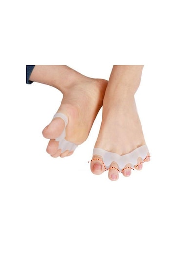 Ayak 5 Parmak Ayıran Silikon Bunyon Makara Halluks Valgus Ayırıcı