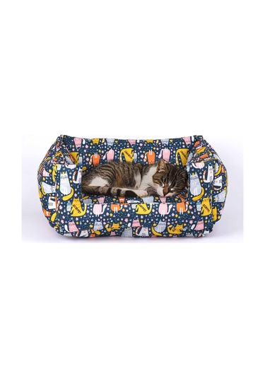 Desenli Kedi-köpek Yatağı, Küçük Irk Köpek Yatağı, Yumuşak Kedi Yatağı, Köpek Yatağı Minder 45x50x22 Cm