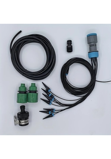 Elmpaly Yeni Uzatma Hortumlu 10 Başlıklı Damla Sulama Seti Bahçe Sulama Sistemi