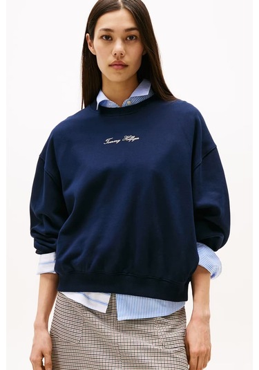 Kadın Regular Fit Bisiklet Yaka Sweatshirt - Lacivert Dark Night Navy