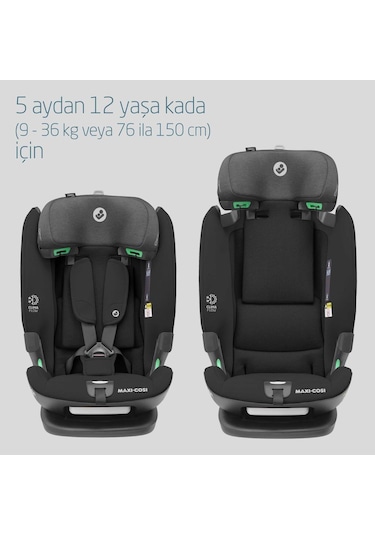 MaxiCosi Titan Pro ISize Adac'lı 936 Kg Çocuk Oto Koltuğu Authentic Black