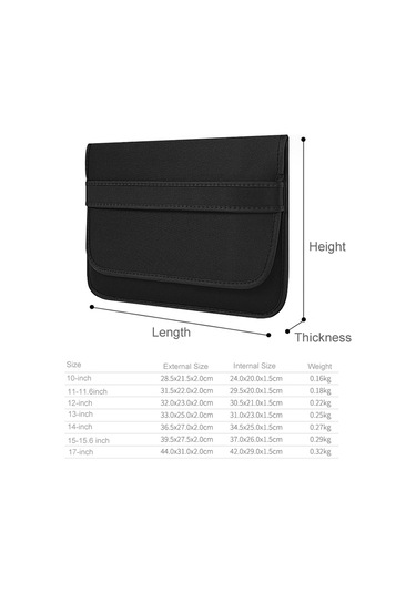 Sones 17 İnç Neopren Dizüstü Bilgisayar Astar Çantası Yatay Bölümlü Kapaklı El Çantası Diğer