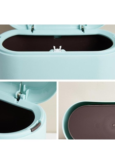 Pazly Suntek Şık Mavi Masa Küçük Kovası İçin Çöp Banyo Açık-mavi Açık , Fm Açık Mavi