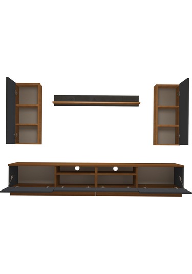 Decoraktiv Trendstyle 5220d Mdf Tv Ünitesi Tv Sehpası Ceviz - Antrasit