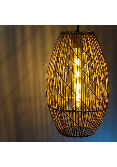 Rattan Sarkıt Bambu Avize: Moonlight