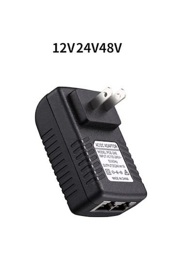 Geeksen Eu Fişli 24v 1a Poe Enjektörü, Ip Kameralar Ve Ağ Cihazları İçin Ethernet Kablosu İle Güç Ve Veri Dağıtımı
