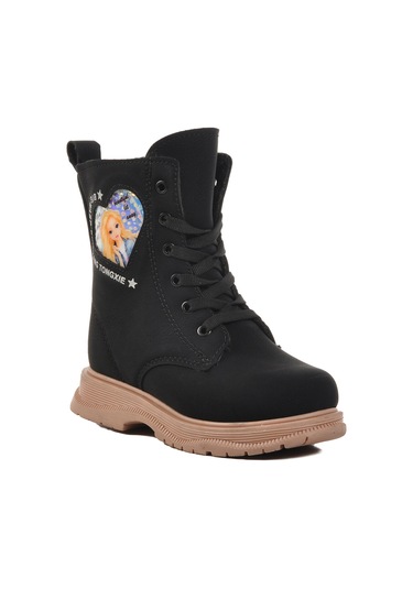 Siyah-somon İçi Kürklü Kız Çocuk Bot Leonis P Siyah-somon Siyah - Somon