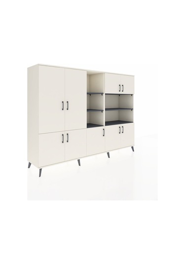 Hyperion Dolap 14 Raflı 9 Kapaklı 220x44x163 Aytaşı-aytaşı/antras Aytaşı-aytaşı/antrasit