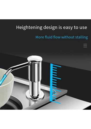 Xiaaokeji Mutfak Lavabosu İçin Sabunluk Ve Uzatma Borusu Seti Gümüş