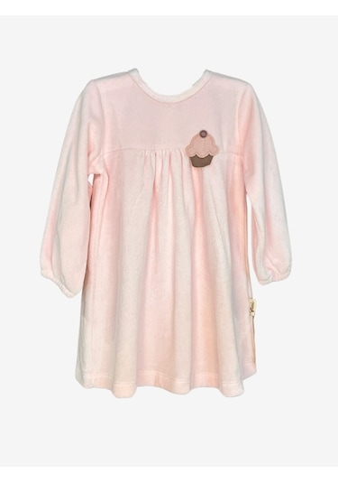 Flexi Kız Bebek Kadife Elbise-481 Pembe