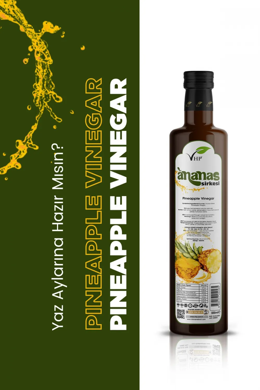 Vhp Ananas Sirkesi 500 Ml