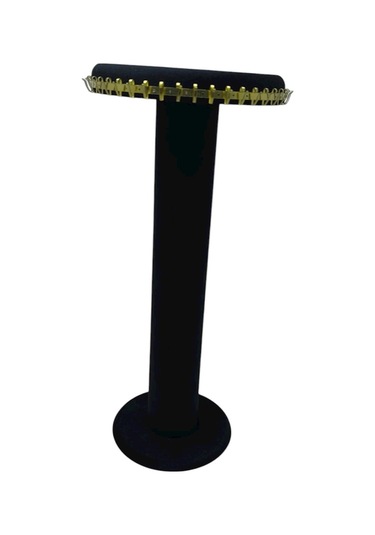 Süet Kumaş Siyah Renk 35 Cm Yuvarlak Model Kolye-tesbih-bileklik Standı