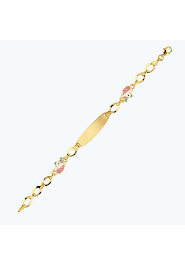 Altınbaş 22 Ayar Altın Çocuk Unicorn Künye Bjrbl0013-25925 Renkli