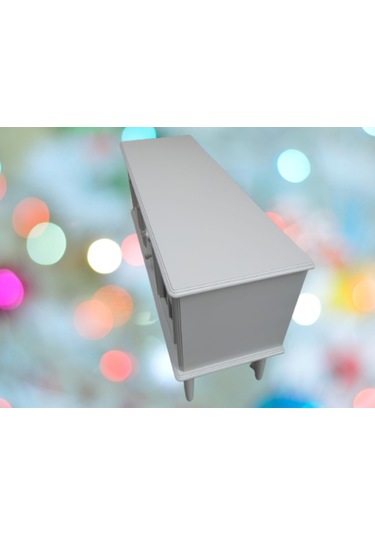 Bengimobilya Tv Sehpası Windovs Model Pencere Ahşap Kayın Torna Retro Ayak Bey