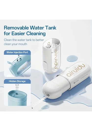 Willowhaven Mavi Usb Şarjlı Kablosuz Diş İrrigatörü 40 Gün Pil 3 Mod Taşınabilir