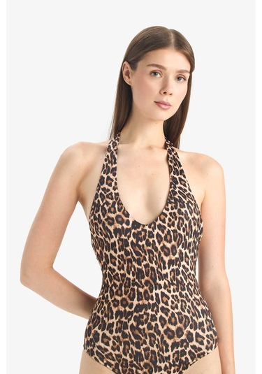 DeFacto Leopar Desenli Mayo-Fall in Love D4048AX25SPBK81 Siyah