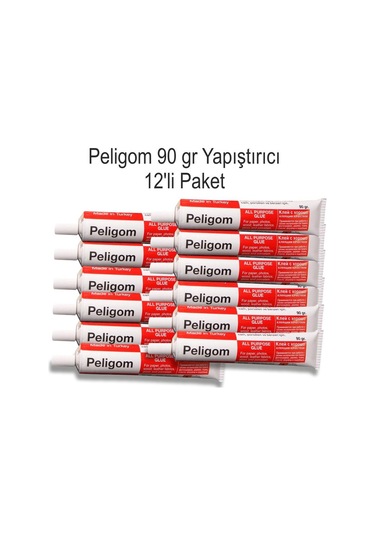 Pelikan Peligom Kuvvetli Sıvı Yapıştırıcı 90 Gr - Metal Tüp 12 Li Paket