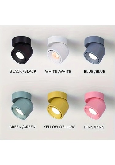 Fastbuy Dream011 Mavi Br-hg7502 Modern Makaron Tavan Spotu 360 Derece Dönebilir Ayarlanabilir Parlaklık Oturma Yemek Giriş Sı Mavi