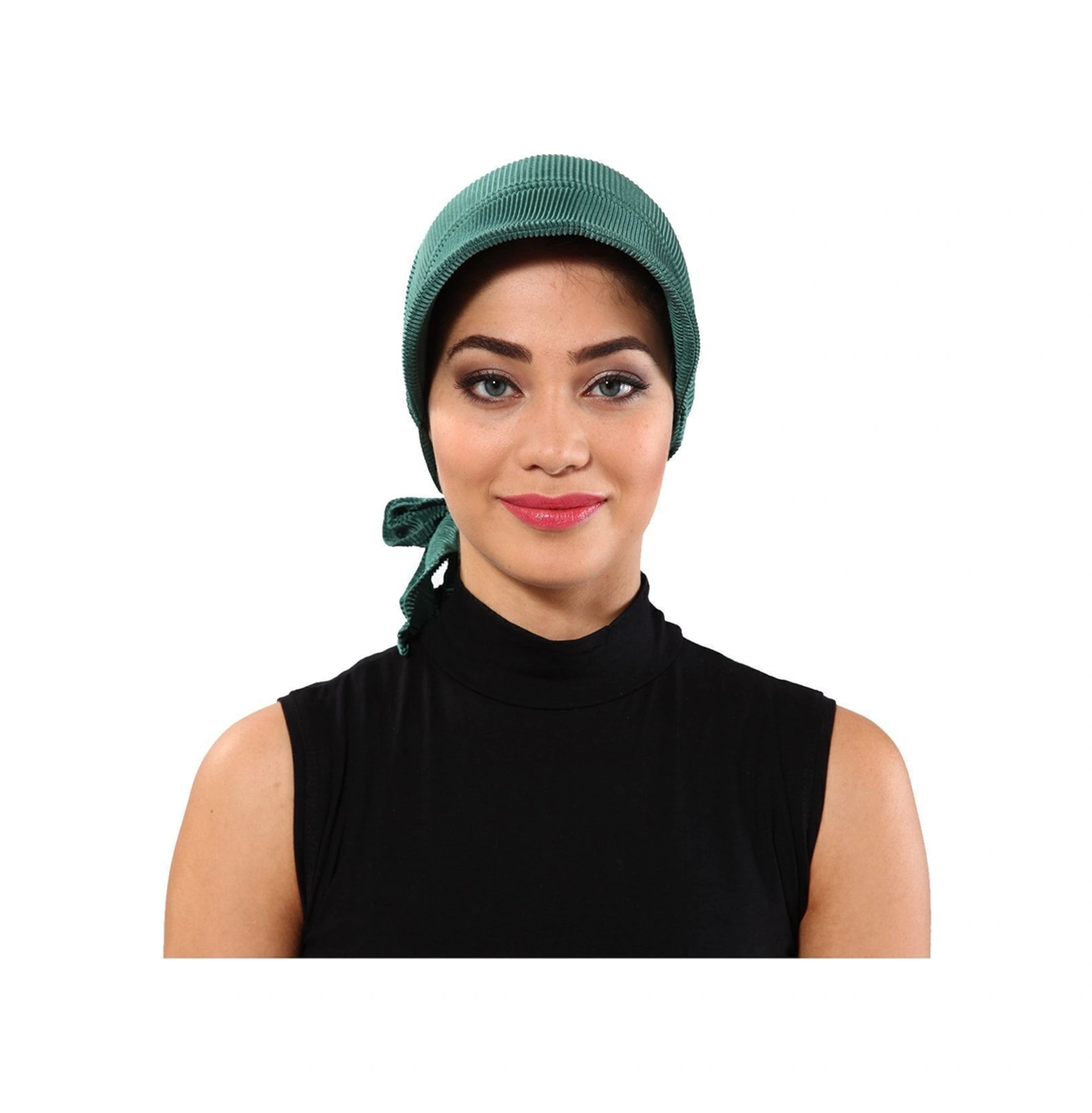 Plise Şapka Hürrem Rengi Hazır Türban Tesettür Havuz Bonesi Hürrem