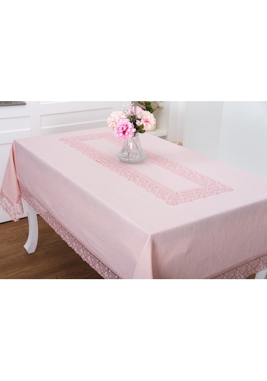 Finezza Gilda Lüx Dantelli Simli Kumaş Pudra Masa Örtüsü  160x220 cm -1467