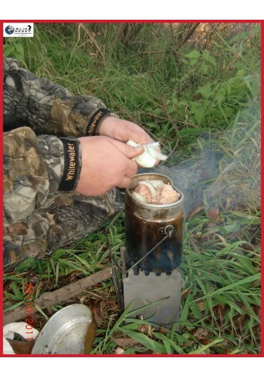 Portatif Kamp Ocağı. Kamp Sobası Ve Portatif Ocak Roket Ocak Siyah