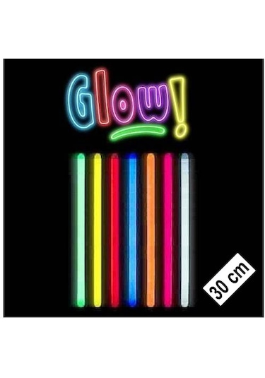 Karanlıkta Parlayan Fosforlu Glow Stick Kalın 30 Cm 1 Adet