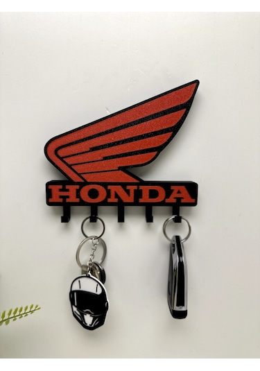 3d Baskı Dekoratif Honda Model Motorcu Anahtar Askılığı Siyah