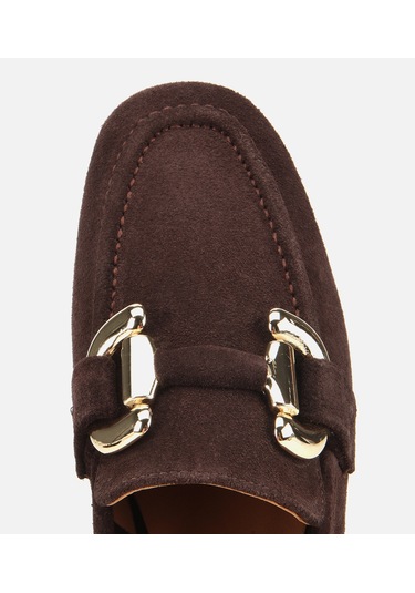 Hotiç Kadın Süet Deri Kahverengi Tokalı Klasik Loafer 01ayh312400a480 01ayh312400a480 Kahverengi