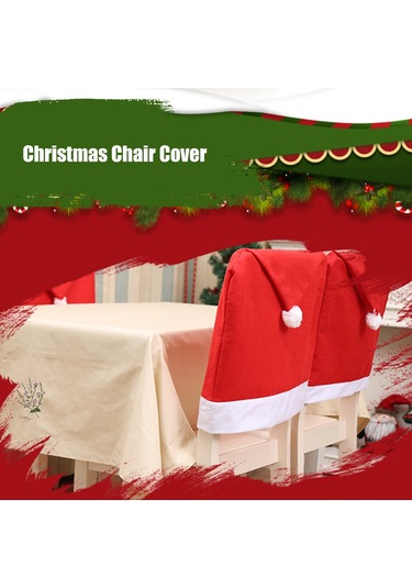 Qingmipy Noel Sandalye Kılıfı - 3d Kesimli Şık Kumaştan Yapılmış Parti Dekorasyonu Çok Renkli