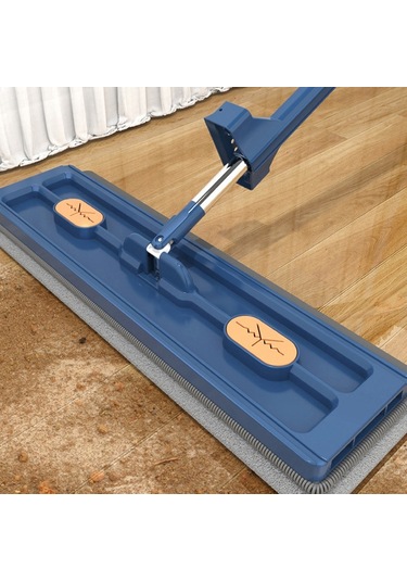 Sones 42cm Eller Serbest Ev Düz Paspas Mutfak Temizleme Tembel Zemin Temizleyici, Stil: Mavi+6 Mendil