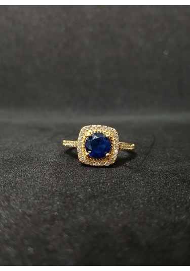 Safir Taşlı Gümüş Yüzük - 925 Ayar Baget Model Zarif Tasarım" Gümüş