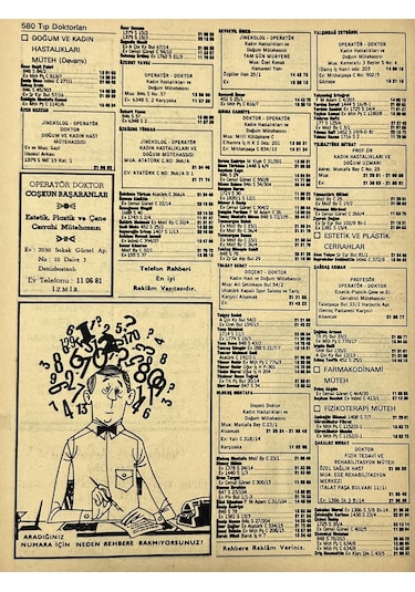 İzmir 1982-1983 Meslek Reklam İlanı Efemera S579