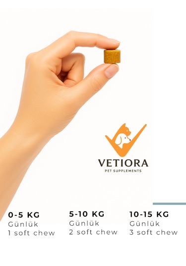 Vetiora Köpeklerde Kemik Gelişimi İçin Kalsiyum, Magnezyum Ve Fosfor. Ödül Maması Formunda, 150 Gr