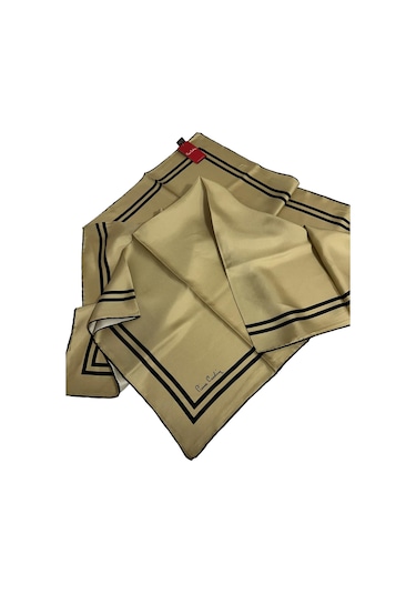 Pierre Cardin Twill İpek Eşarp 05077 - 90 X 90 / Gold Gold