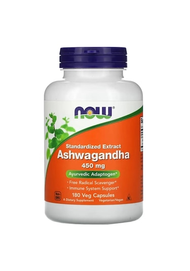 Now Ashwa/gandha Extract 450mg. / 180 Vcaps. Aromasız