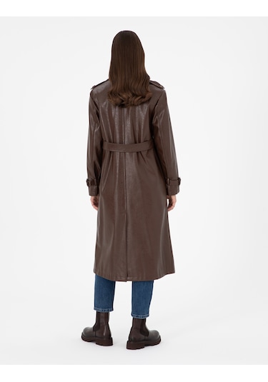 Pierre Cardin Kadın Kahverengi Trençkot 50295956-vr029 Kahverengi