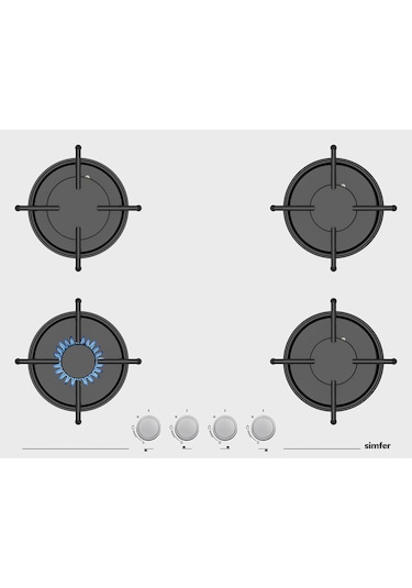 Simfer SB8245 - T3654 - SD8739 Steam Master Beyaz 3'lü Ankastre Set