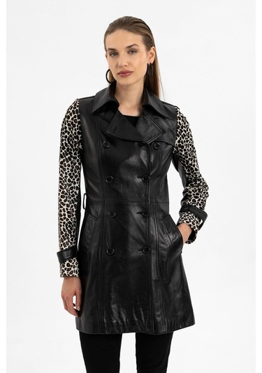 Kelia Siyah Kadın Hakiki Deri Kaban-siyah Siyah