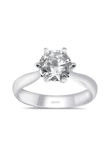 1 Karat E Renk Pırlanta Vintage Tektaş Yüzük-hrd Sertifikalı