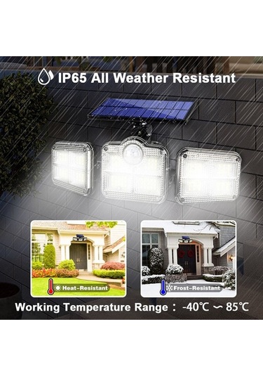 Pazly Güneş Duvar Işığı Dış Mekan Avlu Hareket Sensörlü Lamba Garaj Sokak Geniş Açı Aydınlatma