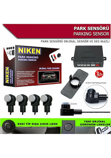 Niken Lens Ses İkazlı Park Sensörü Siyah