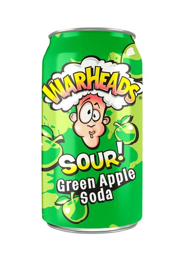 Warheads Sour Green Apple Soda - Ekşi Elma Aromalı Gazlı İçecek 330ml